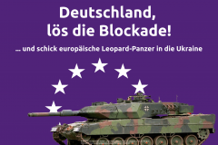 Bild mit Text "Deutschland, lös die Blockade!"