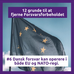 #6 Dansk forsvar kan operere i både EU og NATO-regi.