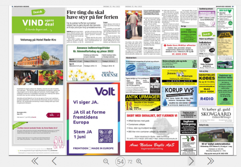 Ad in local paper - Odense 