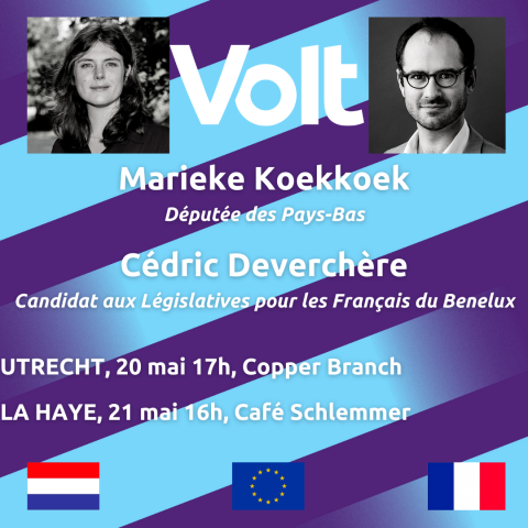 Marieke Koekkoek et Cédric Deverchère vous invitent à les rencontrer à Utrecht le 20 mai 17 Copper Branch ou à La Haye le 21 mai 16h Café Schlemmer