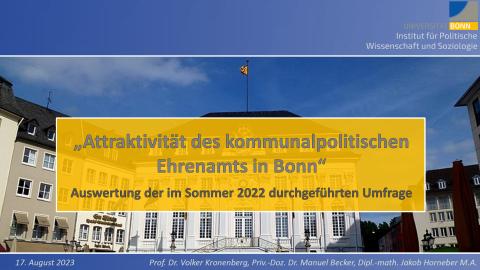 Attraktivitätder Ratsarbeit Kooperation Uni Bonn undVolt-Fraktion im Stadtrat Bonn
