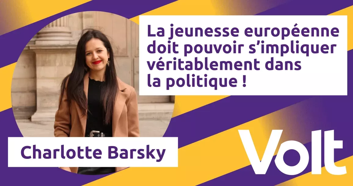 Volt France - Tribune - La Jeunesse européenne