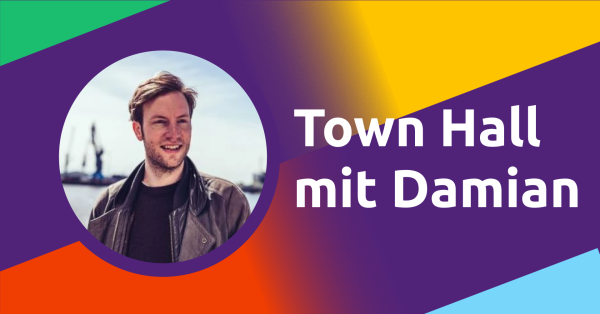 Photo of Damian with title &quot;Town Hall mit Damian&quot;